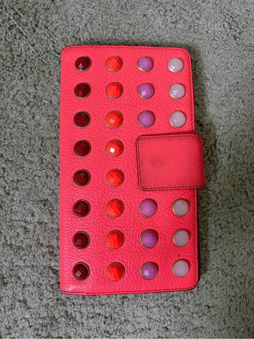 Fossil pink studded wallet